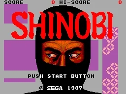 Shinobi – Titulní obrazovka
