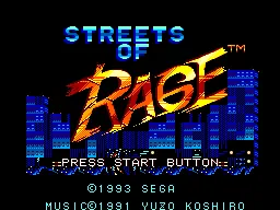 Streets of Rage – Titelbildschirm