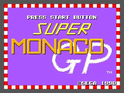 Super Monaco GP – Titulní obrazovka
