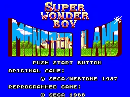 Wonder Boy in Monster Land – Écran-titre