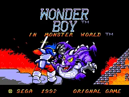 Wonder Boy in Monster World – Titulní obrazovka