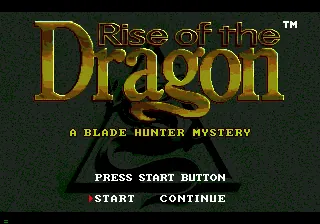 Rise of the Dragon – Title screen