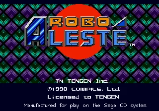 Robo Aleste – Titelbildschirm