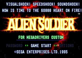 Alien Soldier – Écran-titre