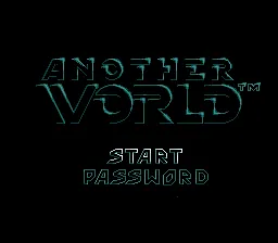 Another World – Titulní obrazovka
