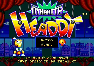 Dynamite Headdy – Titulní obrazovka