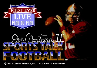 Joe Montana II: Sports Talk Football – Title screen