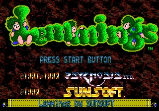 Lemmings – Titulní obrazovka