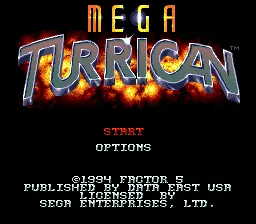 Mega Turrican – Titulní obrazovka