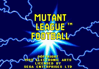 Mutant League Football – Titulní obrazovka