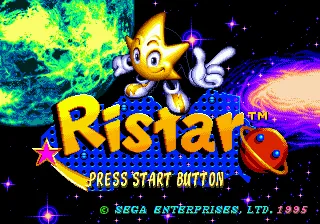 Ristar – Title screen