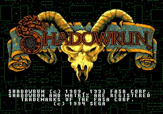 Shadowrun – Title screen
