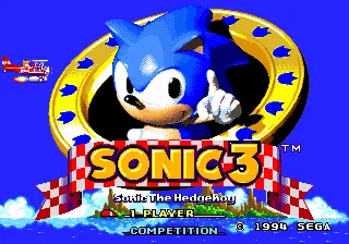 Sonic the Hedgehog 3 – Titulní obrazovka