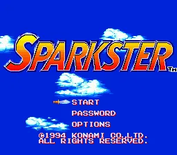 Sparkster – Title screen