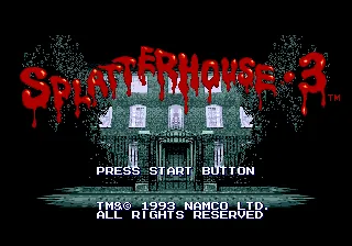 Splatterhouse 3 – Title screen