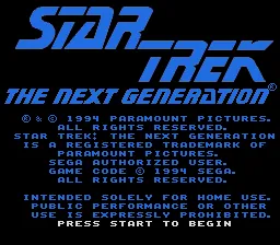 Star Trek: The Next Generation – Echoes from the Past – Titulní obrazovka