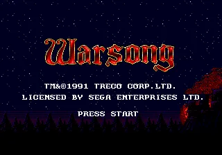 Warsong – Titelbildschirm