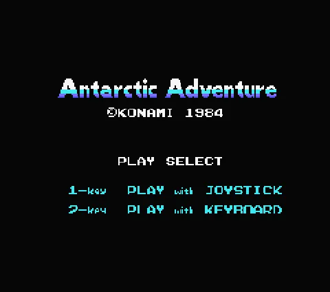 Antarctic Adventure – Titelbildschirm