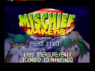Mischief Makers – Titelbildschirm