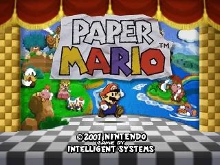 Paper Mario – Title screen