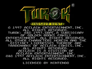 Turok: Dinosaur Hunter – Écran-titre