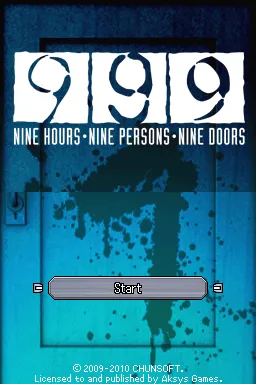 999: Nine Hours, Nine Persons, Nine Doors – Écran-titre