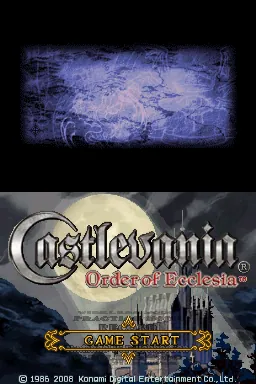 Castlevania: Order of Ecclesia – Title screen