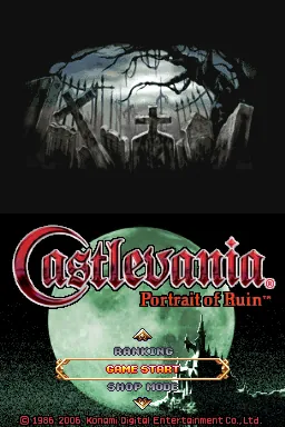 Castlevania: Portrait of Ruin – Titulní obrazovka