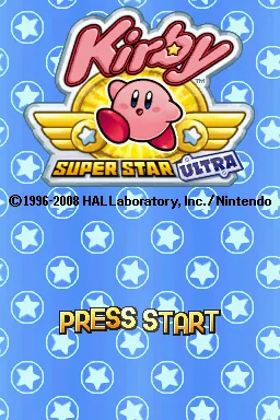 Kirby Super Star Ultra – Titulní obrazovka