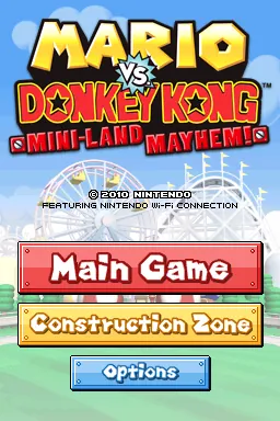 Mario vs. Donkey Kong: Mini-Land Mayhem! – Titulní obrazovka