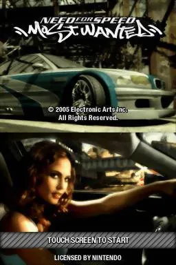 Need for Speed: Most Wanted – Titulní obrazovka