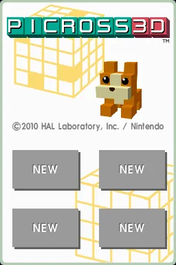Picross 3D – Title screen