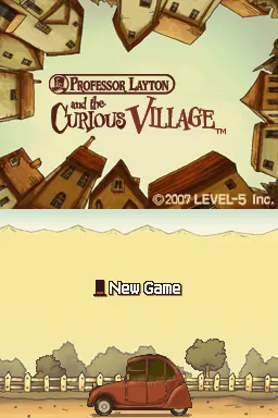 Professor Layton and the Curious Village – Titelbildschirm