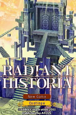 Radiant Historia – Titulní obrazovka