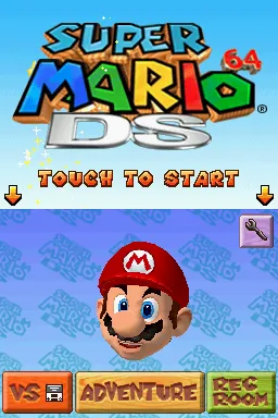 Super Mario 64 DS – Titulní obrazovka