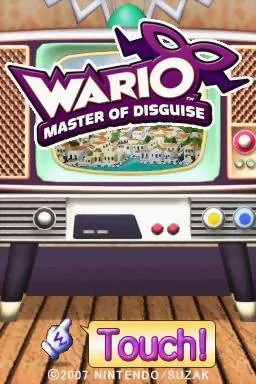 Wario: Master of Disguise – Titulní obrazovka