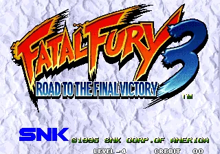 Fatal Fury 3: Road to the Final Victory – Titulní obrazovka