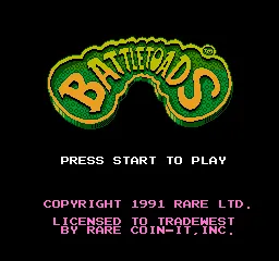 Battletoads – Titelbildschirm