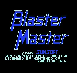 Blaster Master – Titulní obrazovka