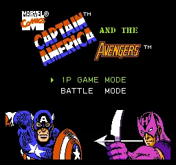Captain America and the Avengers – Titelbildschirm