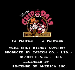 Chip 'n Dale: Rescue Rangers – Titulní obrazovka