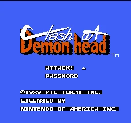 Clash at Demonhead – Titulní obrazovka