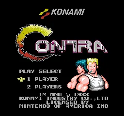 Contra – Titulní obrazovka