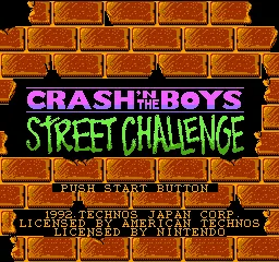 Crash 'n' the Boys: Street Challenge – Titulní obrazovka