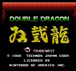 Double Dragon – Title screen