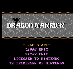 Dragon Warrior – Title screen