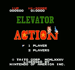 Elevator Action – Titelbildschirm
