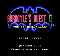 Gargoyle's Quest II – Écran-titre