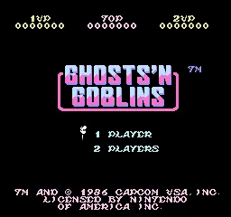 Ghosts 'n Goblins – Title screen