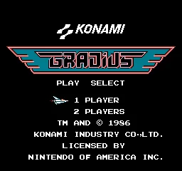 Gradius – Title screen